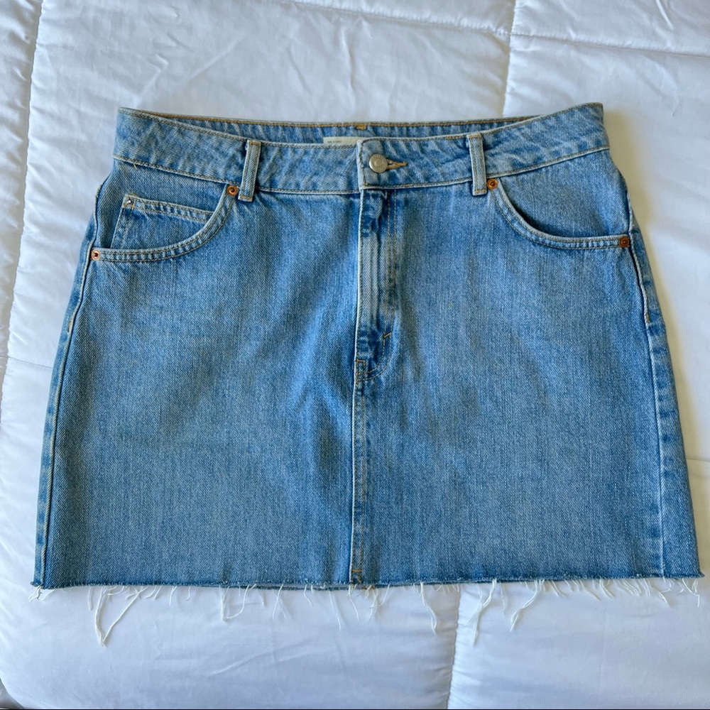 TopShop | denim mini skirt